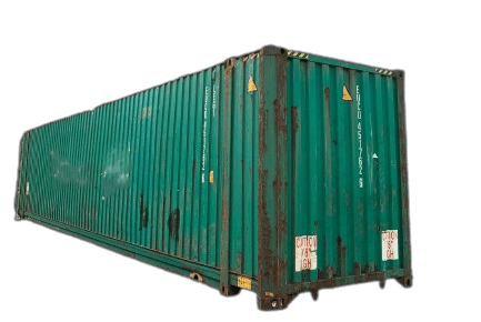 Side of 45 foot High Cube Used dark green shipping container for sale or rent in Antwerp by ContainerID