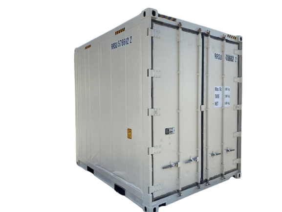 Front of 10 foot used refrigerated reefer container for sale or rent in Antwerp by ContainerID